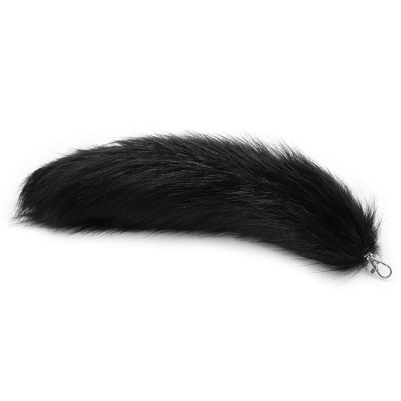 

[COZENTA] strap fur tail Fluffy Fluffy fox cosplay disguise key ring accessories (black)