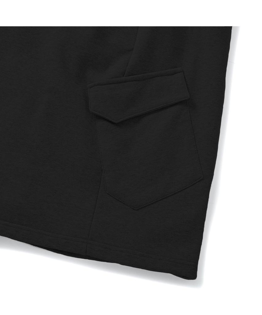 SUPERSUB Slant Cargo Wide Bermuda Shorts - Black