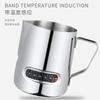 Stainless Steel Milk Pitcher With Thermometer Coffee Latte Art 600ml