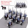 MOC Medieval Rohan Knights soldiers Guard Army lotr Cavalier Action Figures Mini Bricks Building Blocks DIY Toys for kid gifts