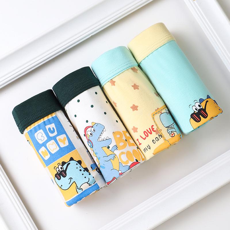 4Pcs/lot Boys Cotton Underwear Kids Boxer Baby Children Panties Briefs for Boy Teenager Underpants 2-12Y