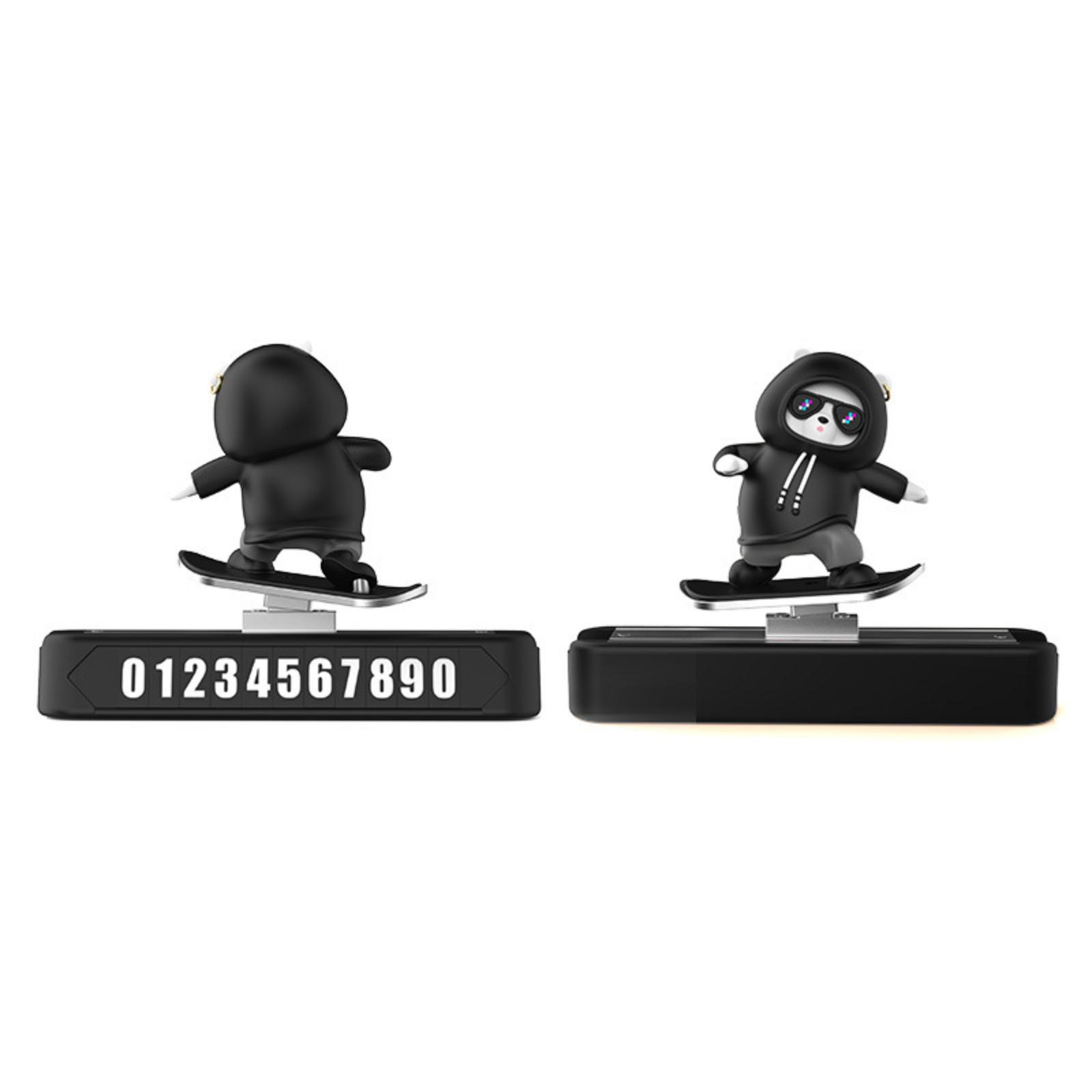 

Parking Number Plate. Sliding Bear Car Decoration Interior Car Supplies One Size