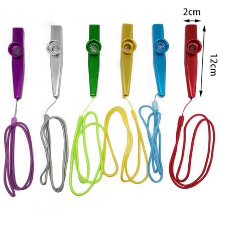 Lightweight Submarine Kazoo, Metal Kazoo, for Practice, Beginners, and Performance Classes (Silver)