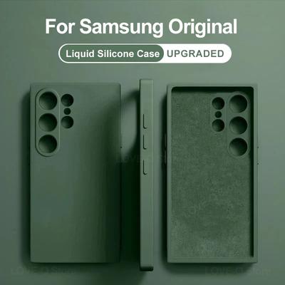 For S24 S23 Ultra Case Upgraded Liquid Silicone Case For Samsung Galaxy S24 S23 S22 Ultra Plus S24Ultra Cases Soft Cover