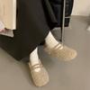 Mary Jane Gentle Imitation Lamb Wool Shoes Warm Soft-soled Cotton Shoes Wear 2025 Autumn and Winter Single Shoes Doudou Shoes