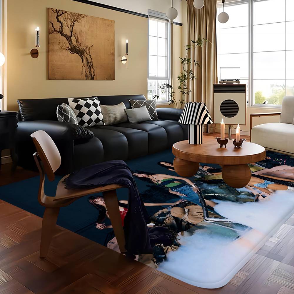 Kpop Band K-KatseyeS Room Mats Retro Multiple Choice Living Room Kitchen Rug Non-Slip Welcome Rug