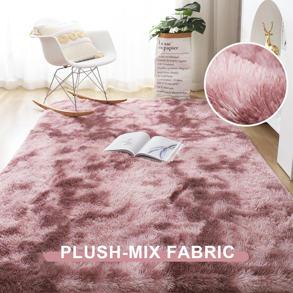 

Пушистый коврик в скандинавском стиле Современные прикроватные ковры для спальни Украшение гостиной Большой размер Черный Серый Пудровый Нескользящий напольный ковер 40x60cm Doormat