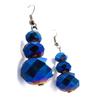 Les Trésors De Lily [J6817] - Designer Earrings 'Mineralia' Blue