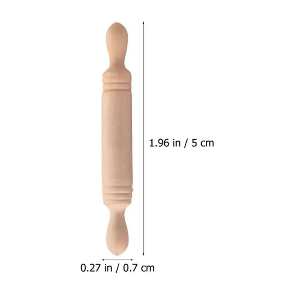 10pcs Simulation Doll House Wooden Rolling Pin Mini Kitchen Accessories  Home Decor