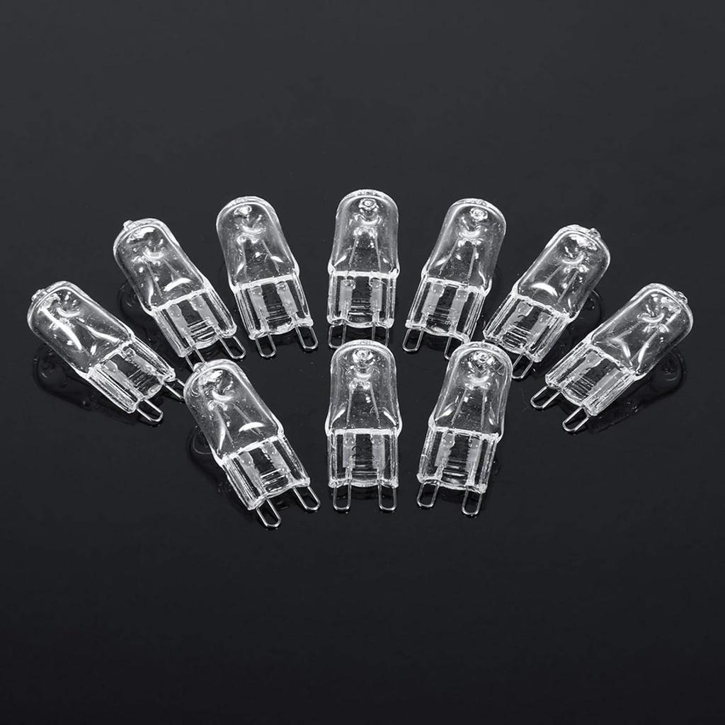 AUNMAS 10Pcs G9 Base Halogen Light Bulb LED Light Bulb 120V 40W 2900K Lighting Replacement Home Chandelier Under Cabinet Warm White Bright