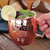 Nouveaux Mugs Moscow Mule en Acier Inoxydable Métal Plaqué Cuivre Martelé Anti-Chute Mugs à Bière Mugs à Cocktail Bar Banquet Mugs à Boire