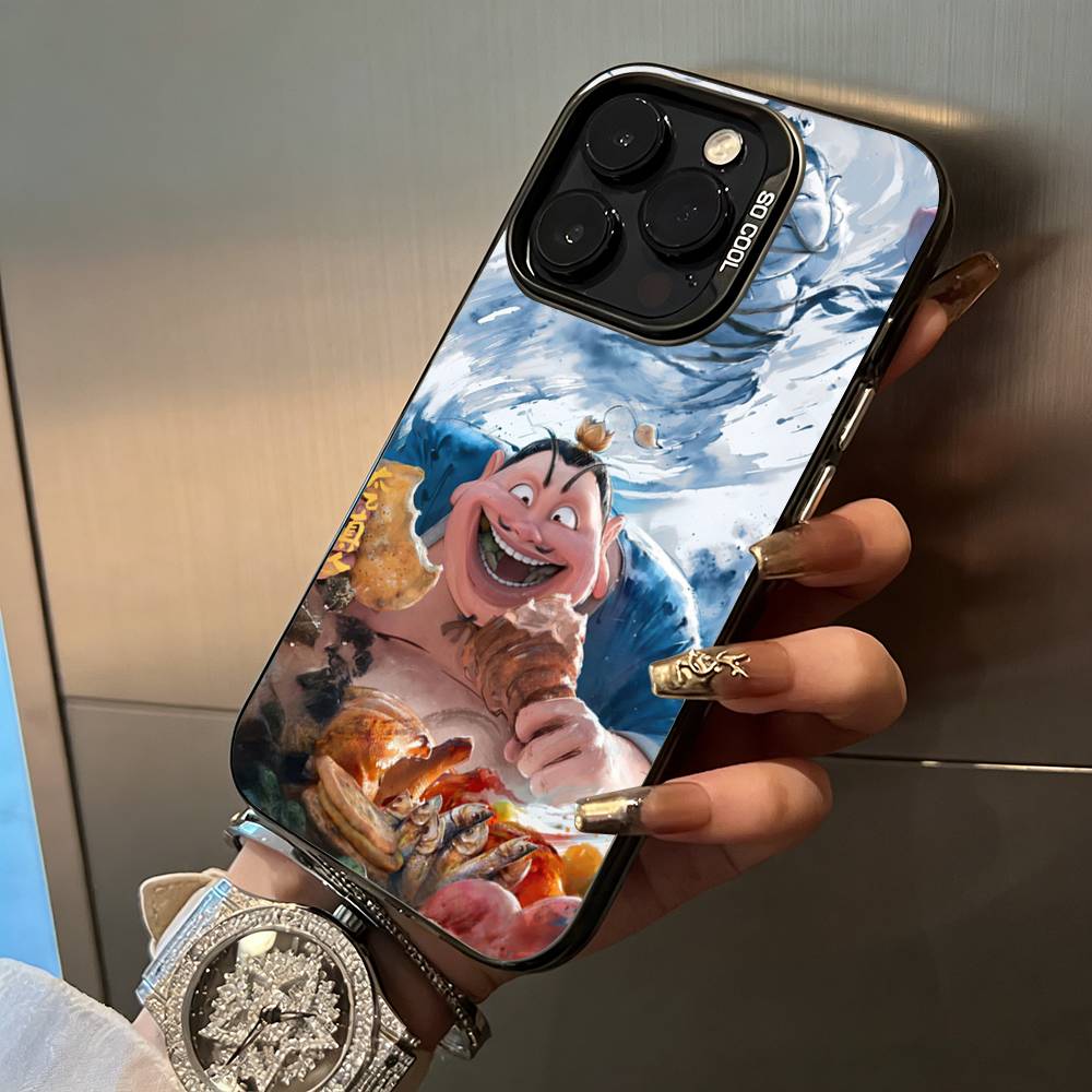 H-O-T-Ne-zha Phone Case For IPhone17  16 11 12 13 14 15 16 Pro Max Plus Cover Colored Silver Funda Bumber