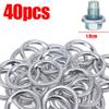 100-10pcs Car Oil Pan Drain Gasket Drainage Bolt Pad Oil Drain Plug Gasket Replaceable Accessories for Hyundai Volvo Mitsubishi