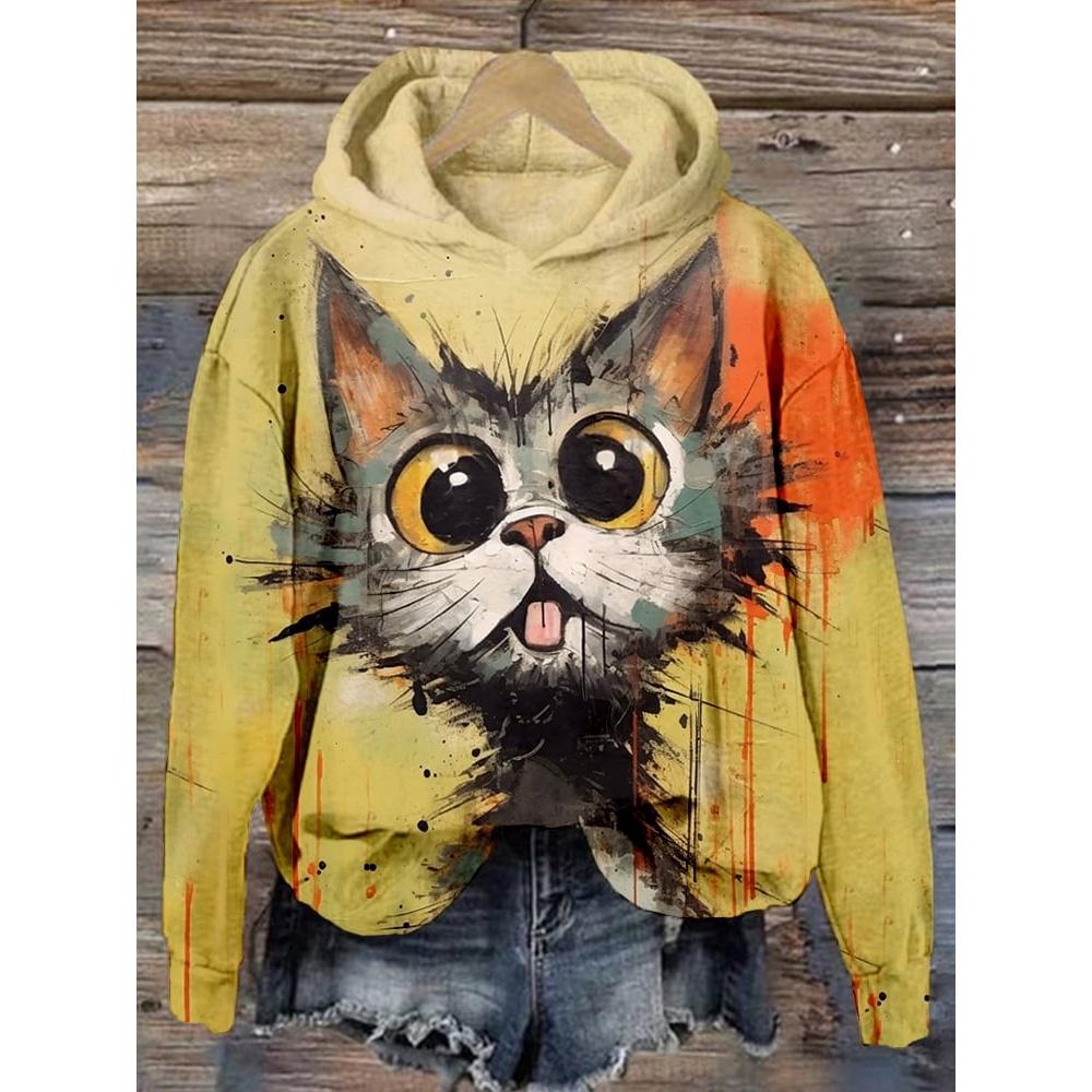

Осенняя женская толстовка с капюшоном с 3D-животными, с длинным рукавом, женская одежда в стиле хип-хоп, уличный стиль, забавный рисунок собаки, толстовка с капюшоном 8XL