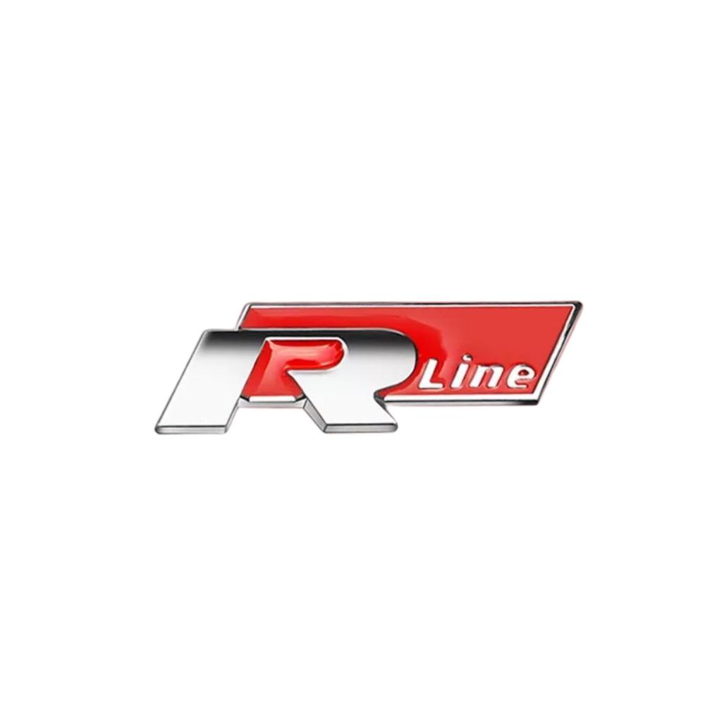 TCFJN1 3D Metal R Logo Sticker Car Rear Trunk Body Emblem Sticker For VW Golf 5 6 7 MK7 MK6 Polo Jetta Scirocco Beetle Passat Tiguan