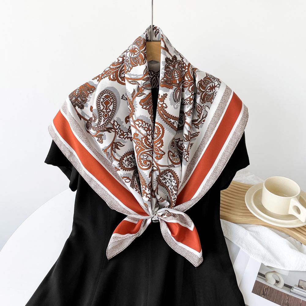 Scarf Vintage Floral Fashion Trend Design Summer Thin Scarf Light Soft Breathable Shawl