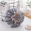 Double Layer Women Shower Cap Waterproof Oil Proof Kitchen Hair Cover Reusable Hair Bonnet for Sleeping Bathroom Accessories