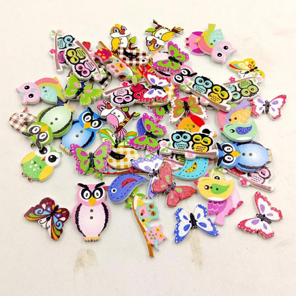 Lot De 12 Magnifiques Boutons En Bois, 20 Mm, Naturels, Ronds, Avec Motif En Peluche, 2 Trous à Coudre, Boutons à Coudre, Pour Travaux Manuels, Scrapbooking, Vêtements D'enfants, Vestes, Chapeaux