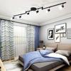 6 Head LED Ceiling Light GU10 Rotatable Angle Adjustable Lamp Black for Living Room Bedroom AC90-260v Spot Lighting