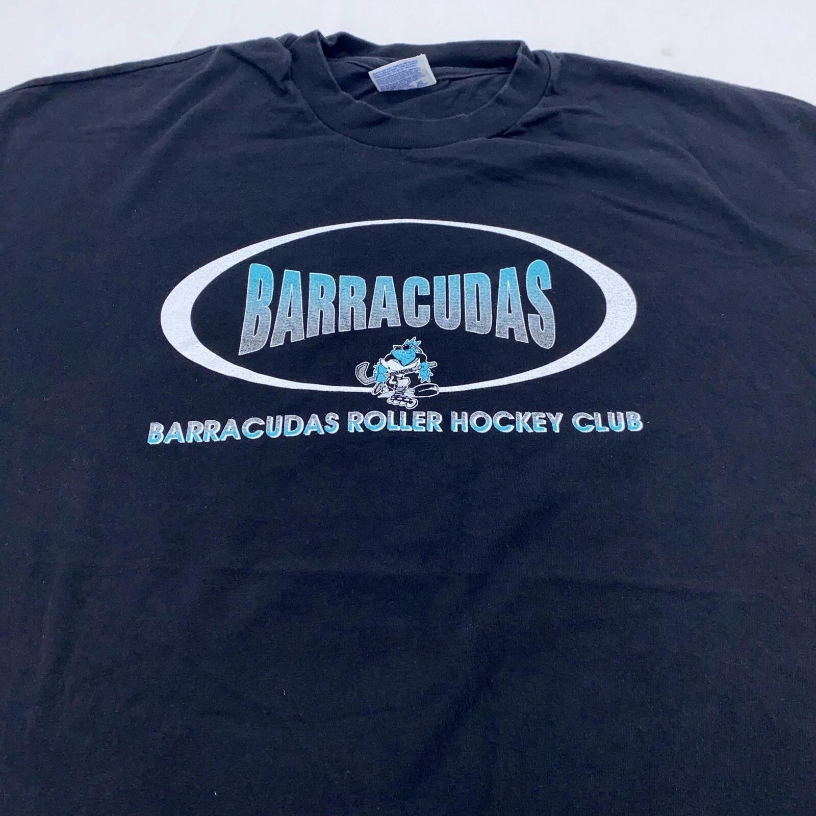 vtg 90s SAN DIEGO BARRACUDAS ROLLER HOCKEY CLUB T-Shirt XL airhs 4XL