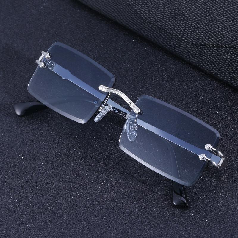 Lunettes de soleil sans monture Lunettes de soleil de protection solaire pour hommes Lunettes de soleil pour femmes