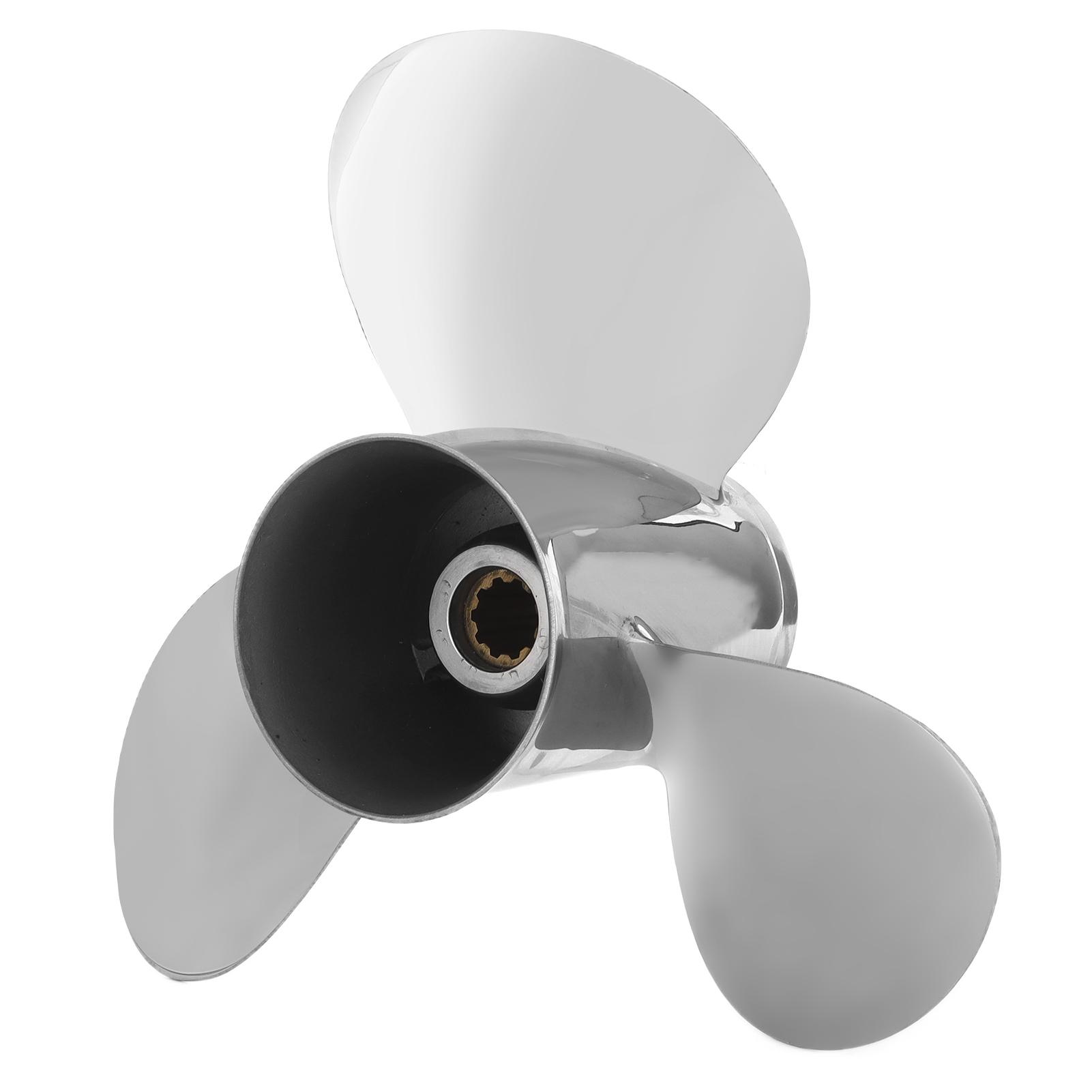 

Marine Outboard Propeller 3 Blades 9 7 8in Diameter RH Rotation Replacement for YAMAHA Engines 20‑30HP