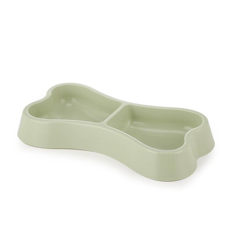Pet Double Bowl Dog Bone Shape Dog Double Bowl Macaron Bone Shape Cat Double Bowl Pet Bowl Dog Bowl Cat Bowl