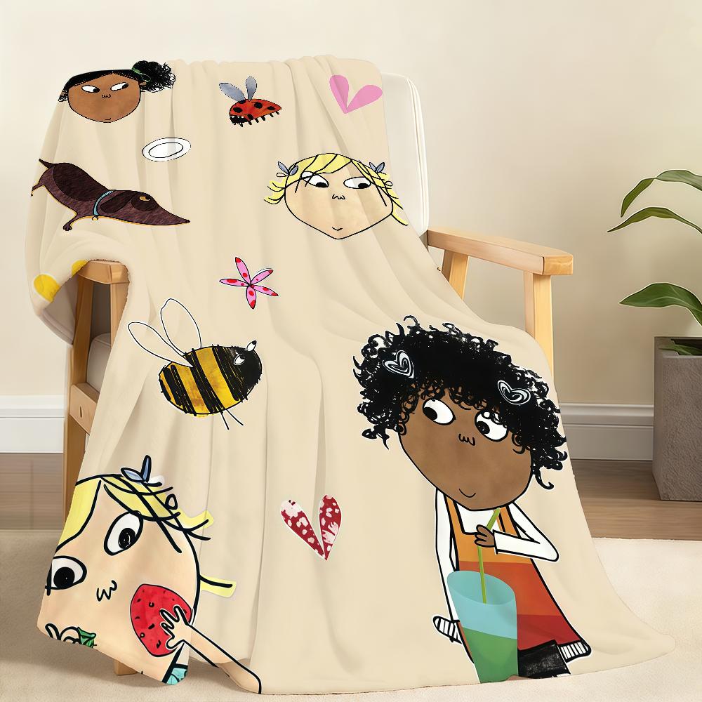 Cartoon Funny K LOLA Blanket Soft Throw Blanket for Home Bedroom Bed Sofa C CHARLIE Picnic Travel Office Rest Cover Blanket Gift 75x90cm