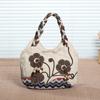 New Arrival Ethnic Style Handmade Woven Fabric Women Top Handle Bag Lightweight Mini Retro Simple Casual Ladies Handbag