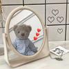 Rotatable Square Double-Sided Desktop Makeup Mirror for Dormitory
