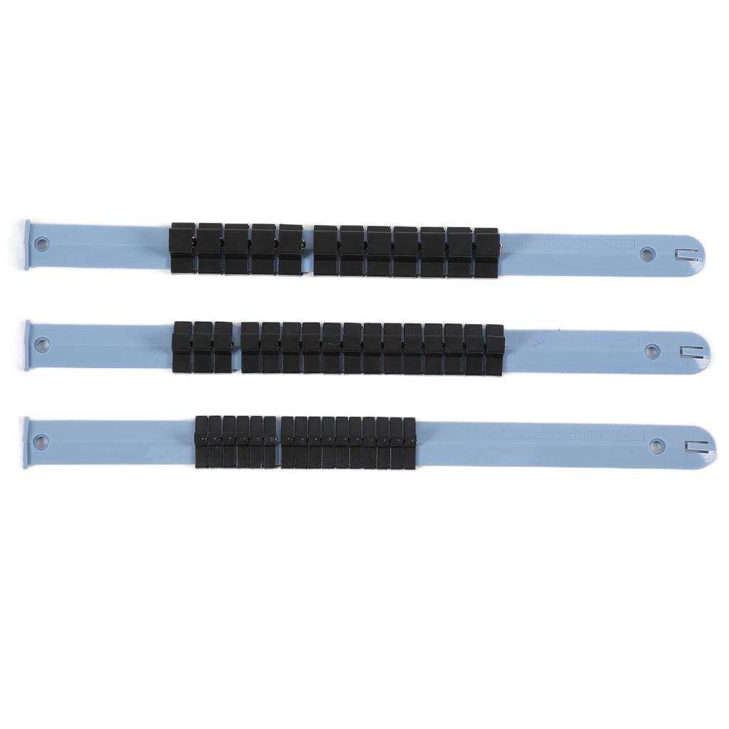 3Pcs ABS Socket Organizer Multipurpose Socket Holder Rail Rack 14in 38in 12in Repairing Tools