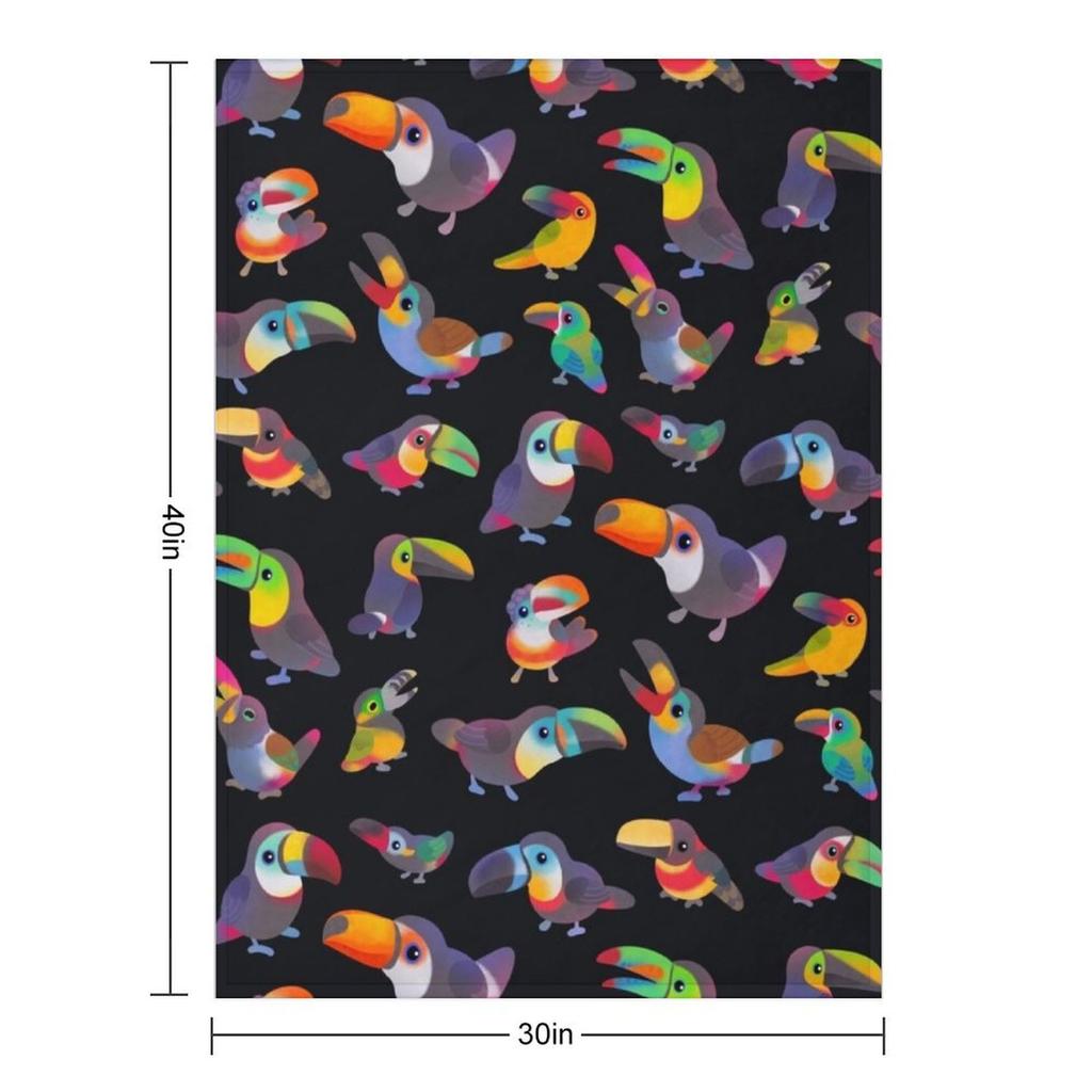 Toucan Throw Blanket Flannel Sofa Travel Thermals For Travel Blankets