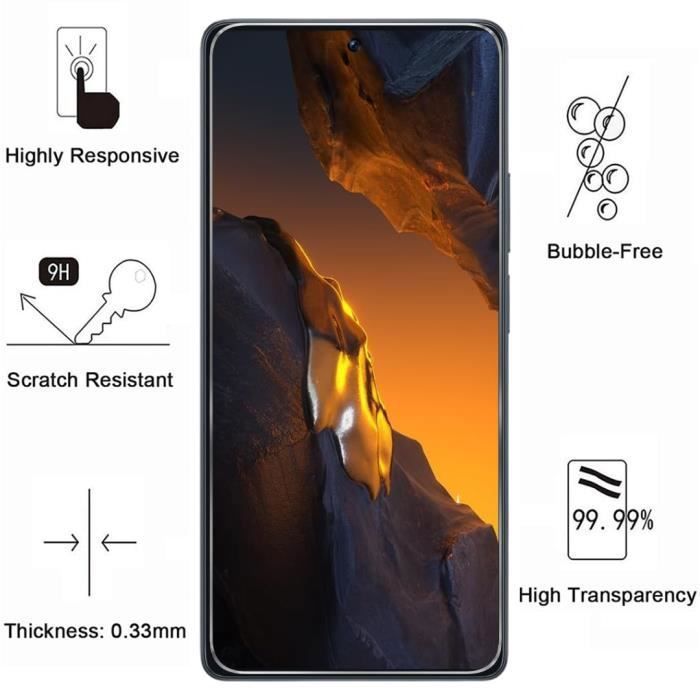 Verre Trempé pour Xiaomi Poco F5 - Poco F5 PRO [Pack 4] Film Vitre Protection Ecran Phonillico®