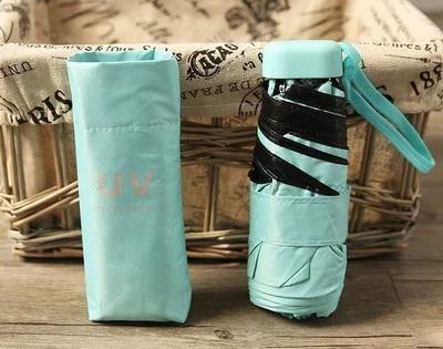 Ultra-Light 50% off Folding Sunshade Umbrella, Promotional Pocket Umbrella, Creative Black-Coated Sun Umbrella, Compact Gift