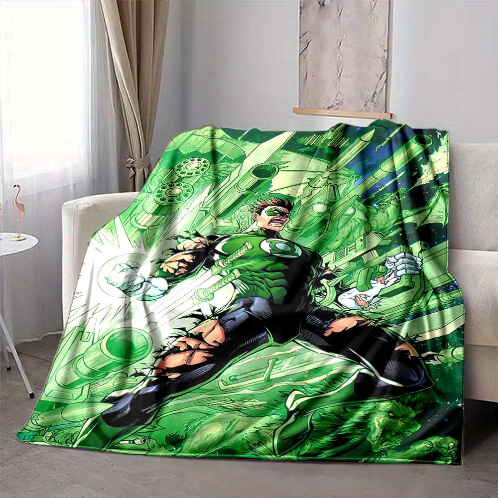 1pc Green Lantern, Space Station Flannel Throw Blanket - Lightweight Soft Warm All-Season Blanket for Sofa, Bed, Travel, Camping L1029153