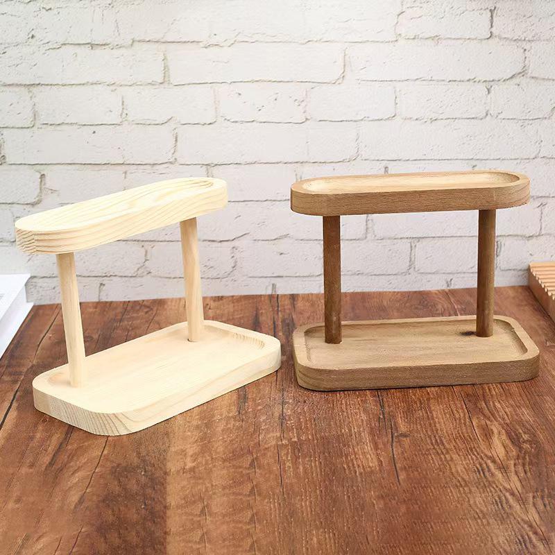 Storage Rack Wooden Storage Shelf 2-Tiers Desktop Organizer Shelves Desk Display Rack Desktop Dressing Table Cosmetics