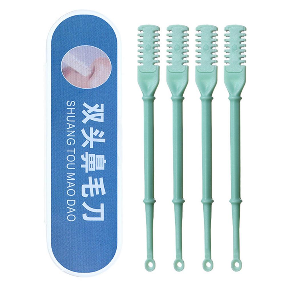 360° Rotating Nose Hair Trimmer Nostril Cleaning Scissors Double Sided Nose Hair Knife Manual Nostril Cleaning Nose Hair Razors