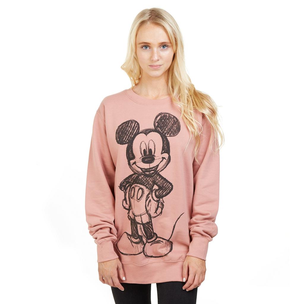 Disney Womens/Ladies Mickey Forward Sketch Crew Neck Sweatshirt