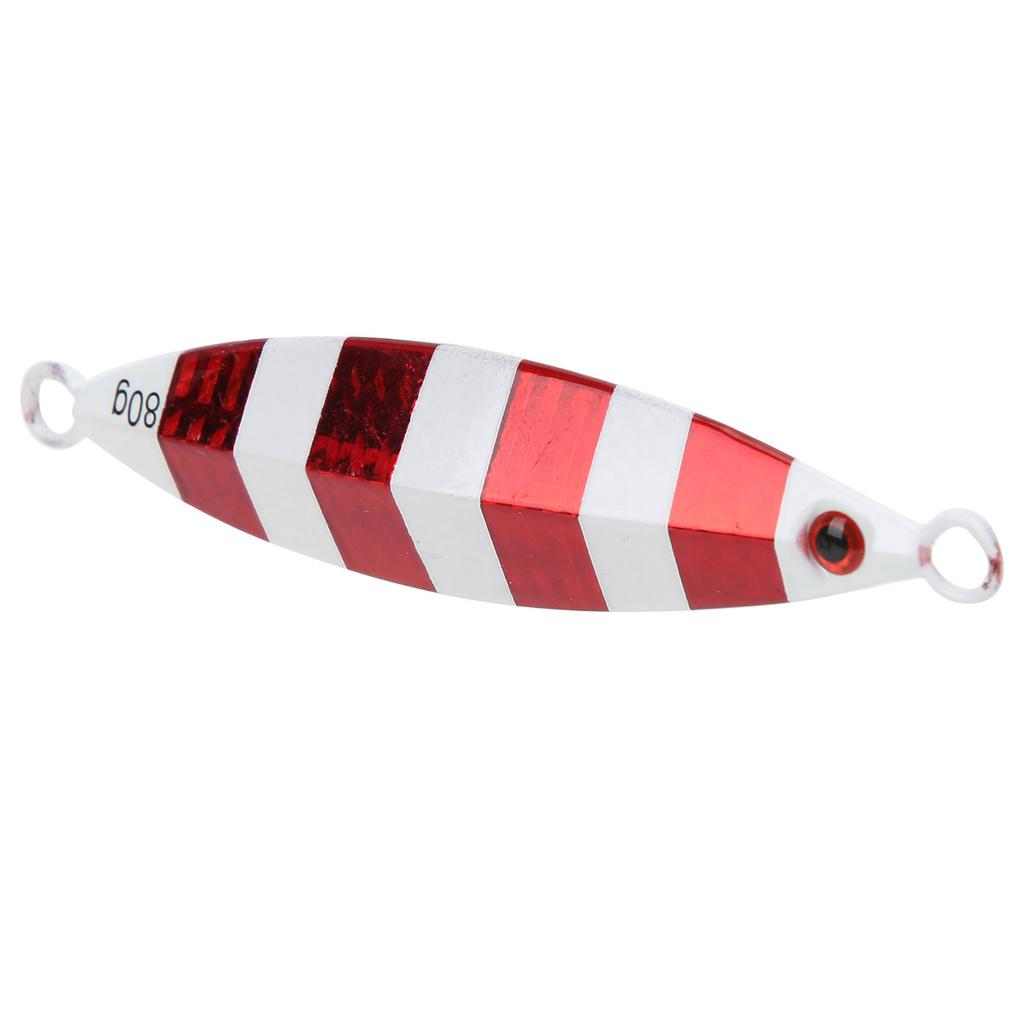 Fishing Artificial Baits Fish Shaped Metal Lifelike Lures Fishing Accessory Red Stripe