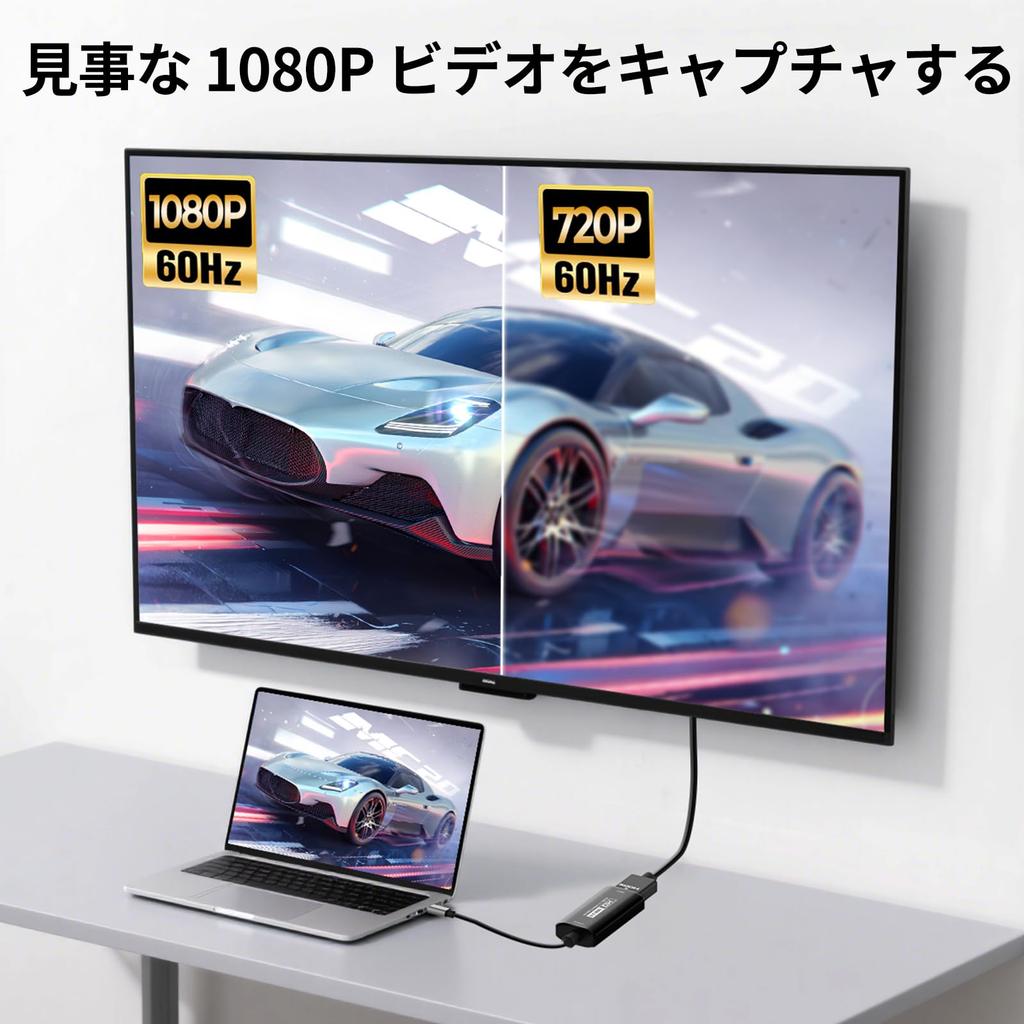 GUERMOK Capture Board, Switch Compatible, USB 3.0 HDMI to USB-C Video Capture, 4K Input, 1080P 60fps Recording, for Gameplay and Live Streaming, PS4/P