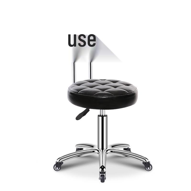 Hairdressing Rotating Salon Stool - Large Barber & Beauty Chair with Rollers