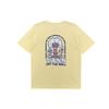 Vans Cartoon Lustiger Buchstaben-Print Rundhals Kurzarm T-Shirt Herren Oberteile Gelb VN0A7PZG86V