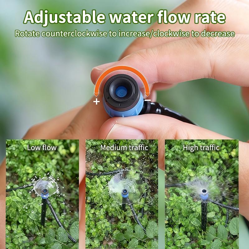 Drip Emitters Irrigation Kit 10/20Pcs 18cm Adjustable Flow Drippers for Garden Lawn Potted Plant Automatic Watering System