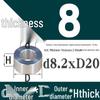 Außen-Ø 20mm Aluminiumlegierung Flache Unterlegscheibe Abstandshalter mit M6/M8/M10/M12 Innenloch - Metallwellenbuchse Isoliersäule.