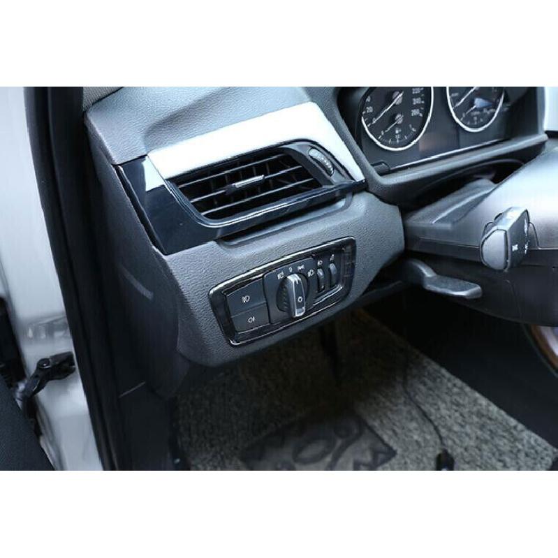Fit For BMW X2 F39 2018- Black Wood Grain Function Control Button Frame Trim