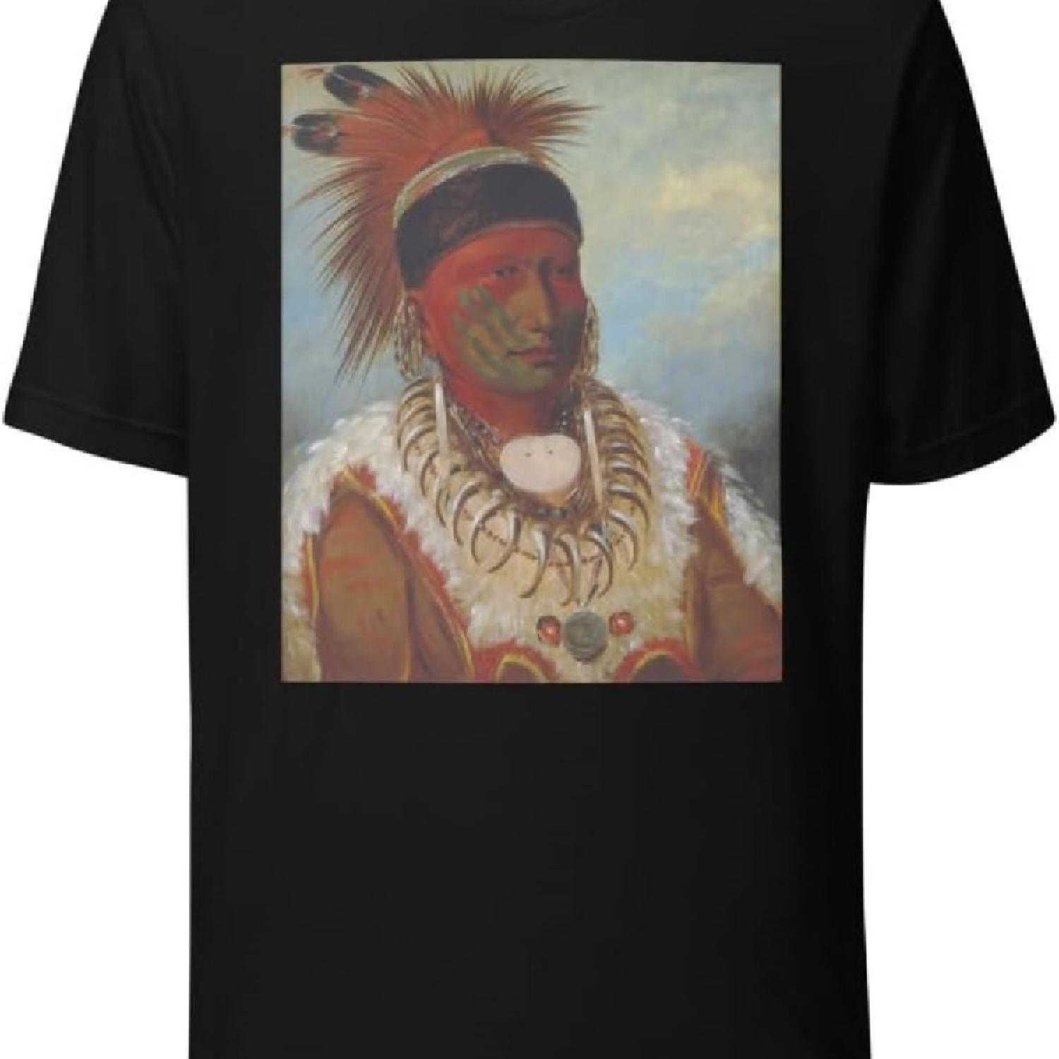 Джордж КАТЛИН Белоголовый Вождь Айова Унисекс Футболка S