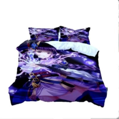 Genshin Impact Animation Cartoon Soft And Comfortable Comforter Bedding Sets Bedding Set Luxury Quilt Cover Customizable