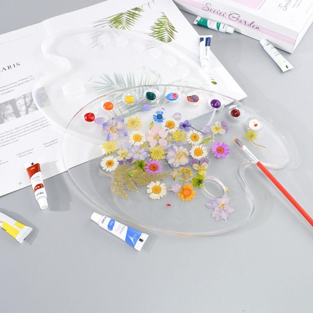 

Handmade Palette Silicone Mold 3D Epoxy Mould Gypsum Drawing Board Mold DIY белый