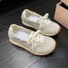 Fashion Perforated Laced Tennis Trainer Casual Sneakers 48 Size Comfortable Woman's Shoes Sports Lofer Fit Seasonal Jogging