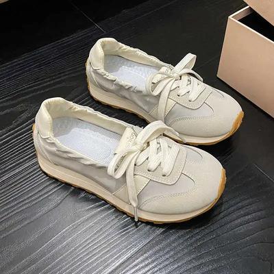Fashion Perforated Laced Tennis Trainer Casual Sneakers 48 Size Comfortable Woman's Shoes Sports Lofer Fit Seasonal Jogging